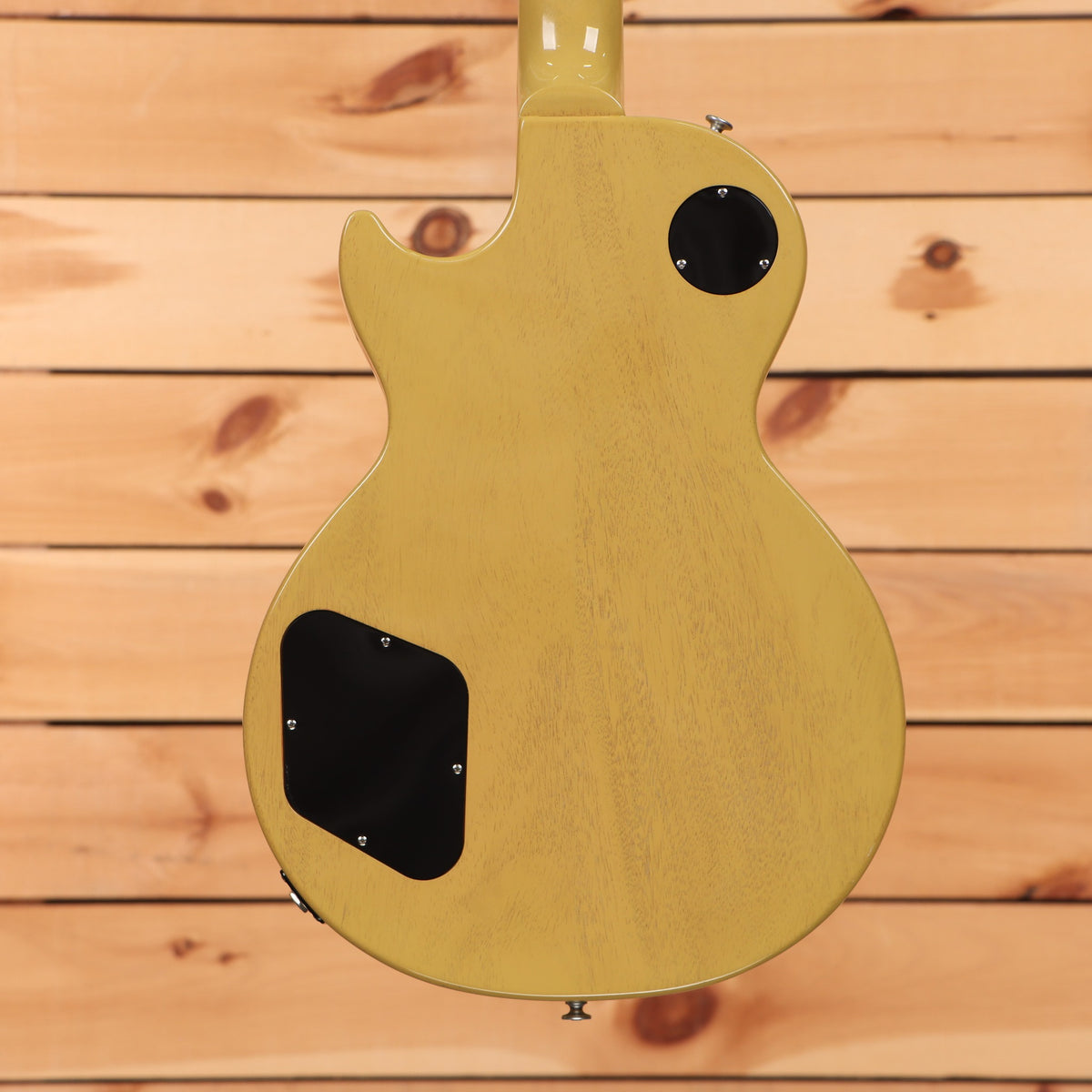 Gibson Les Paul Standard 50s electric guitar TV Yellow mahogany back with black control cavity covers