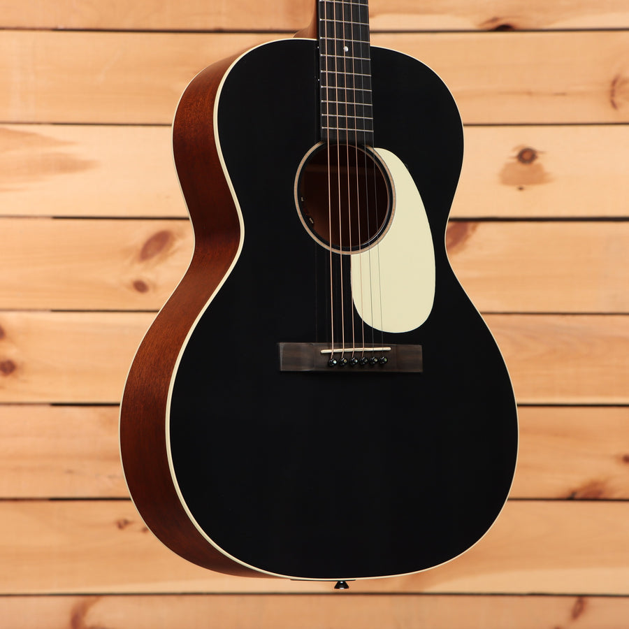 Martin 00L-16E acoustic-electric parlor guitar Black Smoke finish with cream pickguard and mahogany sides