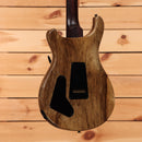 PRS Special Semi-Hollow electric guitar Purple Sparkle showing natural walnut back with black hardware and cavity covers