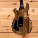 PRS Special Semi-Hollow electric guitar Purple Sparkle with natural walnut back and black hardware rear view