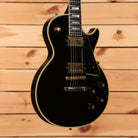 Gibson 1968 Les Paul Custom Reissue Light Aged electric guitar Ebony finish with dual humbuckers and gold hardware