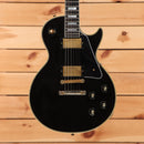 Gibson 1968 Les Paul Custom Reissue Light Aged electric guitar Ebony with dual humbuckers and gold hardware