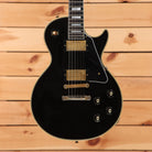 Gibson 1968 Les Paul Custom Reissue Light Aged electric guitar Ebony with dual humbuckers and gold hardware