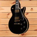 Gibson 1968 Les Paul Custom Reissue Light Aged electric guitar Ebony with dual humbuckers and gold hardware