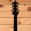 Gibson 1968 Les Paul Custom Reissue Light Aged Ebony electric guitar headstock back with gold tuners