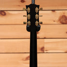 Gibson 1968 Les Paul Custom Reissue Light Aged Ebony electric guitar headstock back with gold tuners