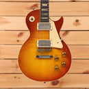 Gibson 1959 Les Paul Standard Reissue Heavy Aged electric guitar Faded Peach Burst with dual humbuckers and relic finish