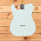 Fender Limited American Professional Classic Telecaster Sonic Blue electric guitar with chrome neck plate and string-through