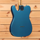 Fender 75th Anniversary Player II Baritone Telecaster electric guitar Lake Placid Blue with neck plate badge