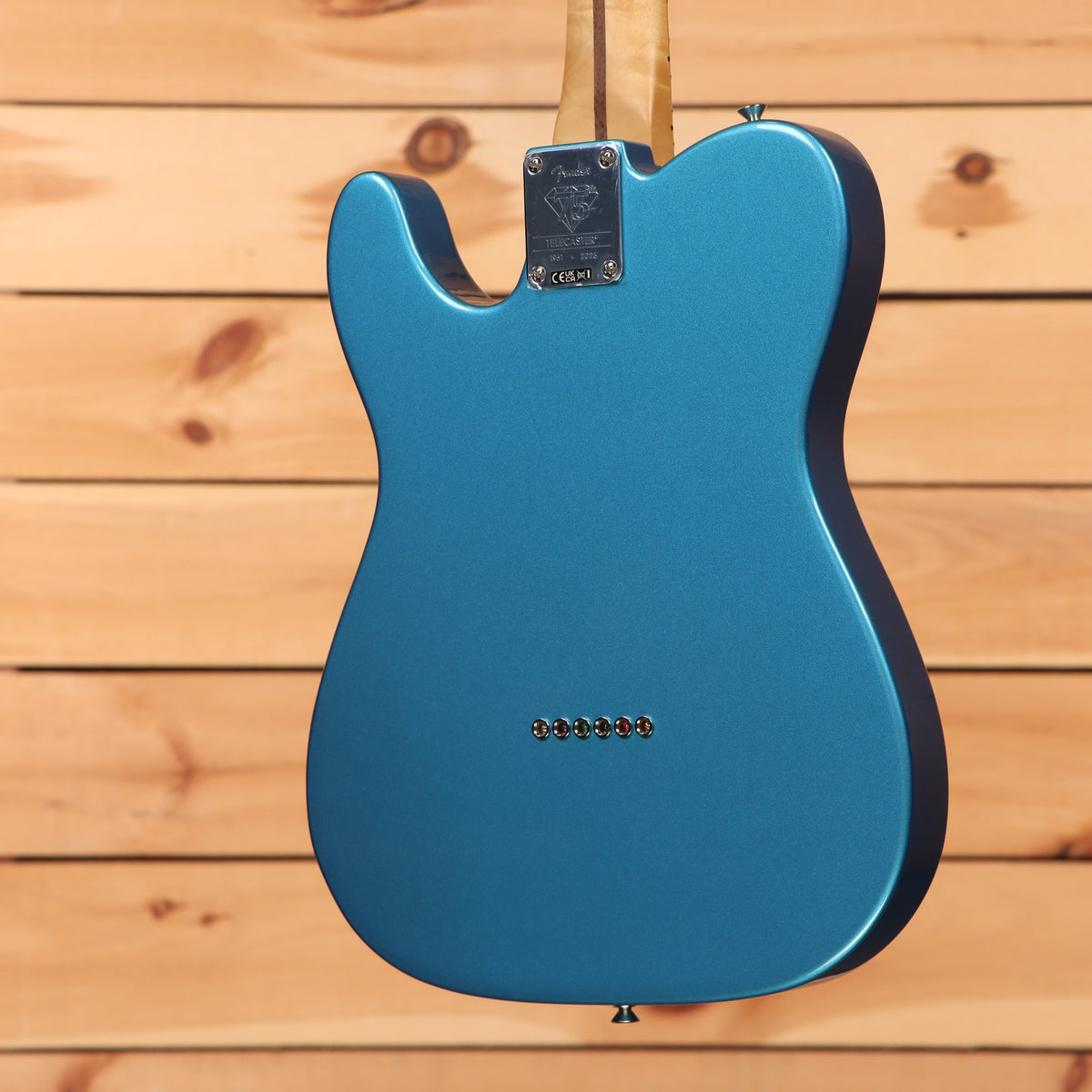 Fender 75th Anniversary Player II Baritone Telecaster electric guitar Lake Placid Blue with maple neck