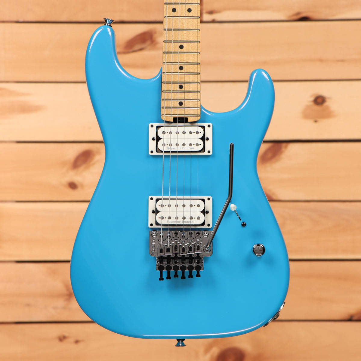 Charvel American Neo-Classic San Dimas Style 1 electric guitar Robin's Egg Blue with dual Seymour Duncan humbuckers and Floyd