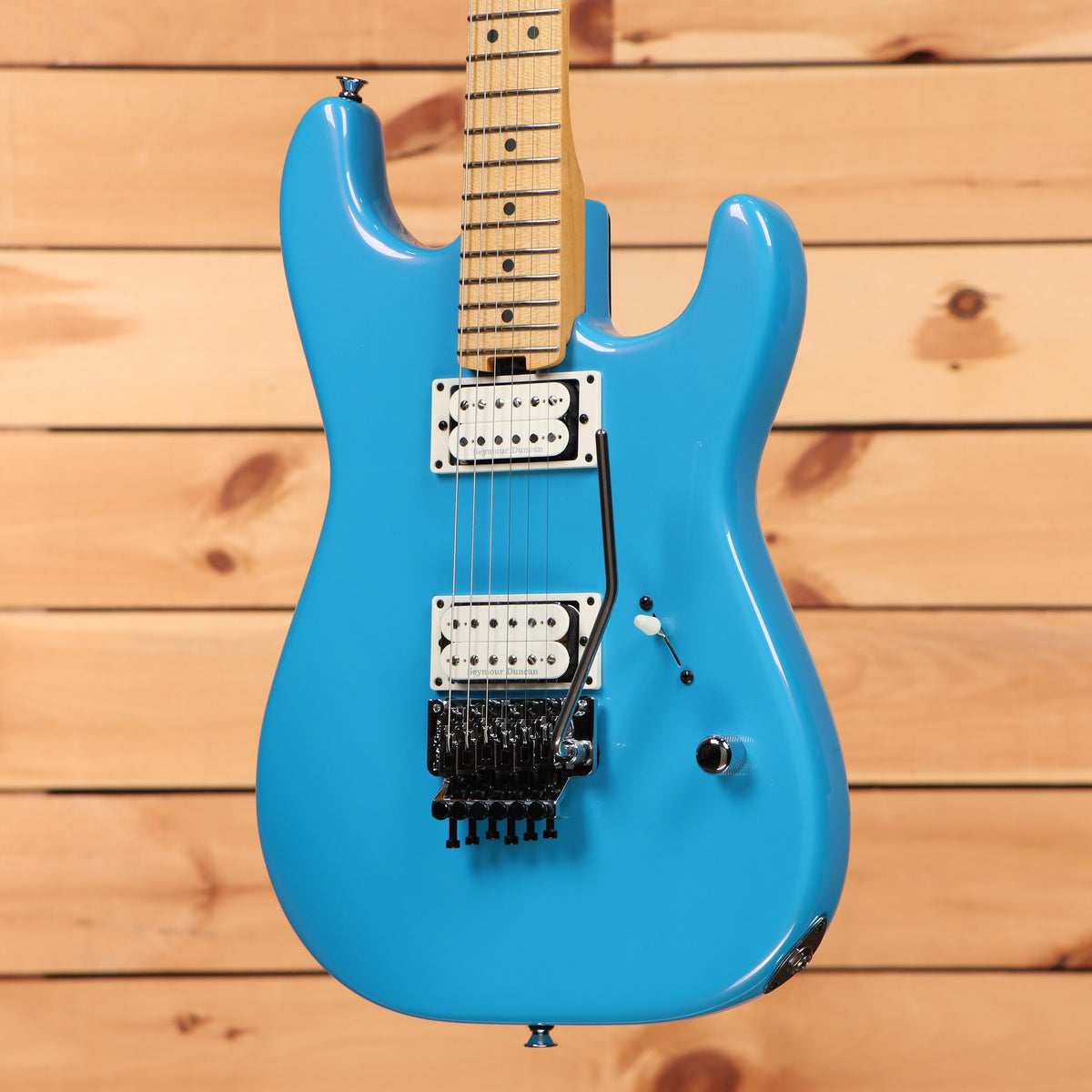 Charvel American Neo-Classic San Dimas Style 1 electric guitar Robin's Egg Blue with dual humbuckers and Floyd Rose tremolo
