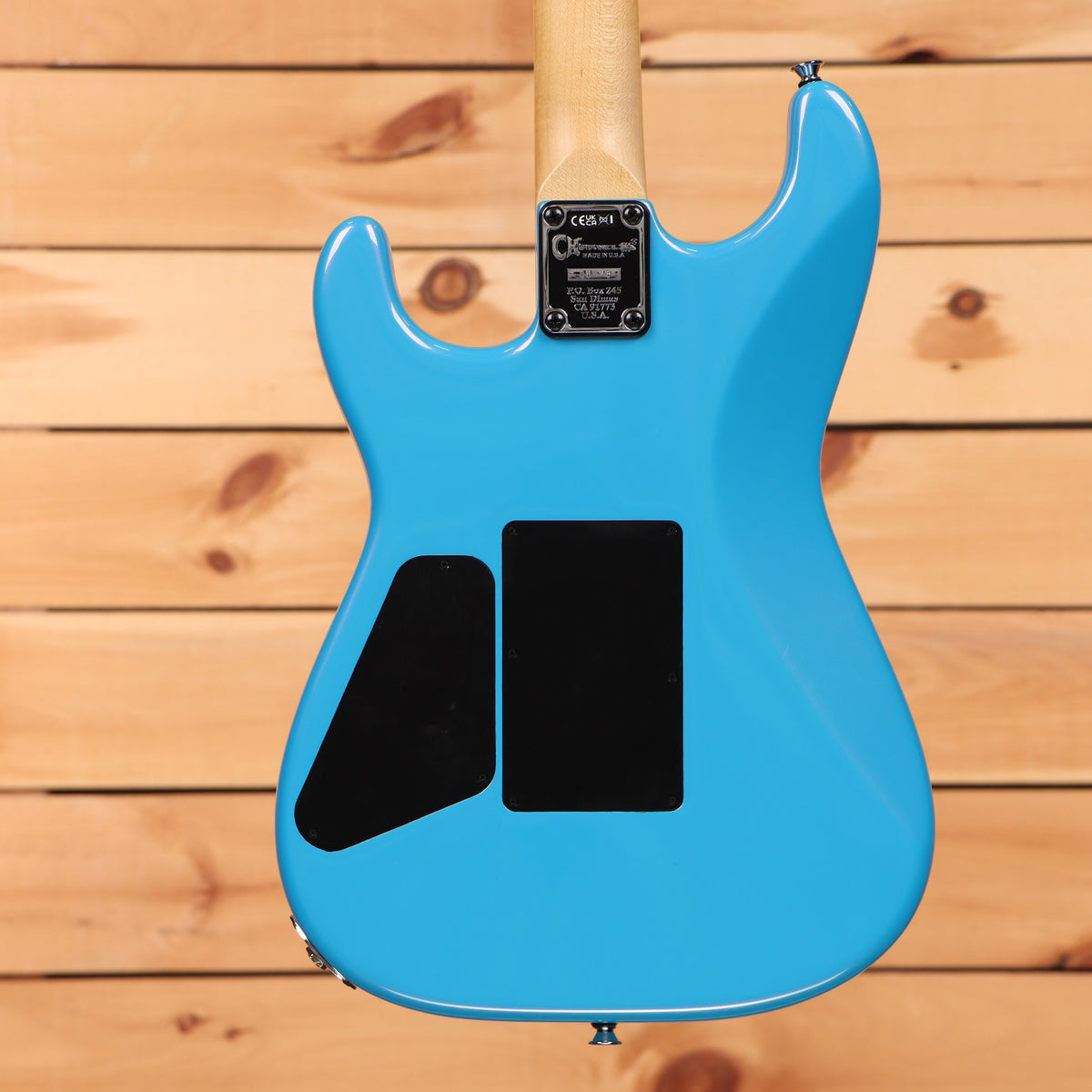 Charvel American Neo-Classic San Dimas Style 1 electric guitar Robin's Egg Blue with maple neck rear view