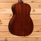 Martin 000-18 acoustic guitar Natural with Aging Toner showing solid mahogany back and sides with black binding