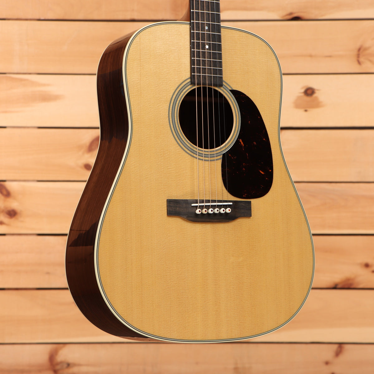 Martin D-28 dreadnought acoustic guitar Natural with Aging Toner spruce top rosewood back and sides tortoise pickguard