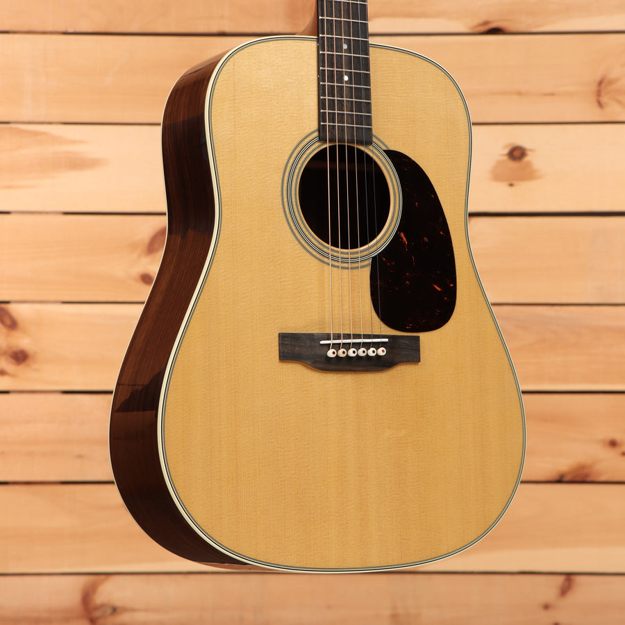 Martin D-28 dreadnought acoustic guitar Natural with Aging Toner spruce top rosewood back and sides tortoise pickguard