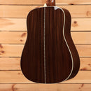 Martin D-28 dreadnought acoustic guitar Natural with Aging Toner showing rosewood back with decorative center seam inlay