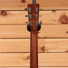 Martin D-28 dreadnought acoustic guitar Natural with Aging Toner showing mahogany neck back and chrome Grover tuners
