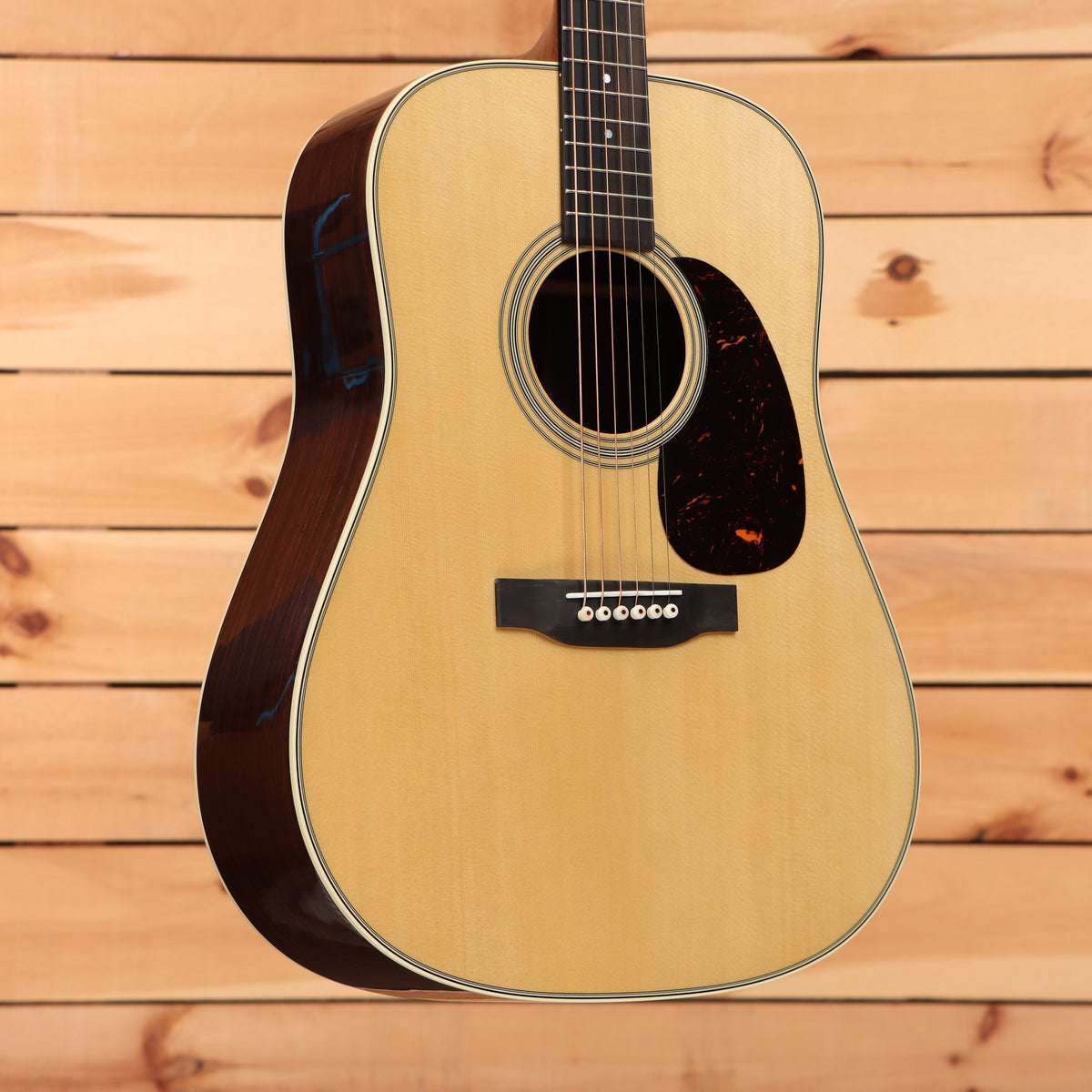 Martin D-28 dreadnought acoustic guitar Natural with Aging Toner spruce top tortoise pickguard and rosewood back and sides