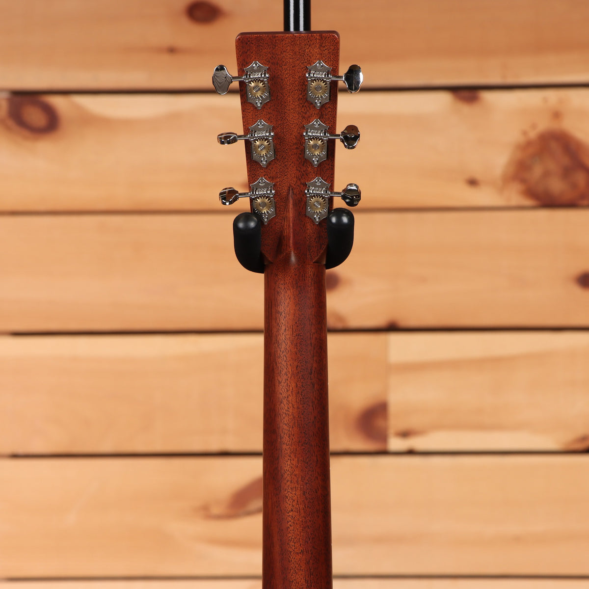 Martin D-28 dreadnought acoustic guitar Natural with Aging Toner mahogany neck rear headstock with chrome Grover tuners