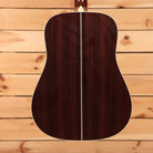 Martin D-41 dreadnought acoustic guitar Natural with Aging Toner featuring rosewood back with herringbone center strip bindin