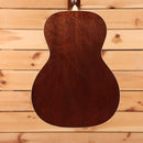 Martin CEO-7 Autumn Sunset acoustic parlor guitar back view showing rich mahogany back with cream binding