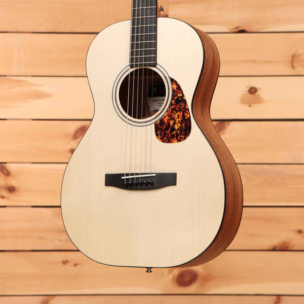 Furch Vintage Pure OOM-EMa acoustic guitar Natural spruce top with tortoiseshell pickguard and mahogany sides