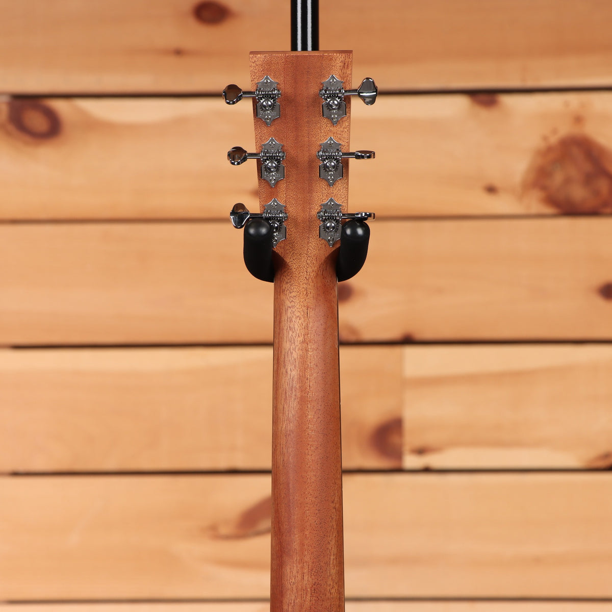 Furch Vintage Pure OOM-EMa acoustic guitar Natural mahogany neck with chrome tuners rear headstock view