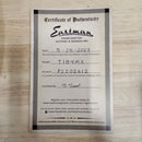 Eastman T184MX classical guitar Certificate of Authenticity document with handcrafted details