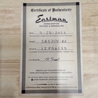 Eastman SB57/N black semi-hollow body electric guitar with certificate of authenticity