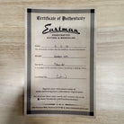 Eastman Romeo NYC black acoustic guitar with certificate of authenticity
