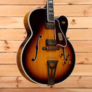 Gibson Super 400 semi-hollow electric guitar Tobacco Sunburst with gold hardware and f-holes