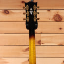 Gibson Super 400 tobacco sunburst hollowbody electric guitar with gold hardware and maple neck
