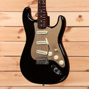Fender Custom Shop Limited 1957 Stratocaster electric guitar Aged Black with three single-coil pickups and tremolo bridge