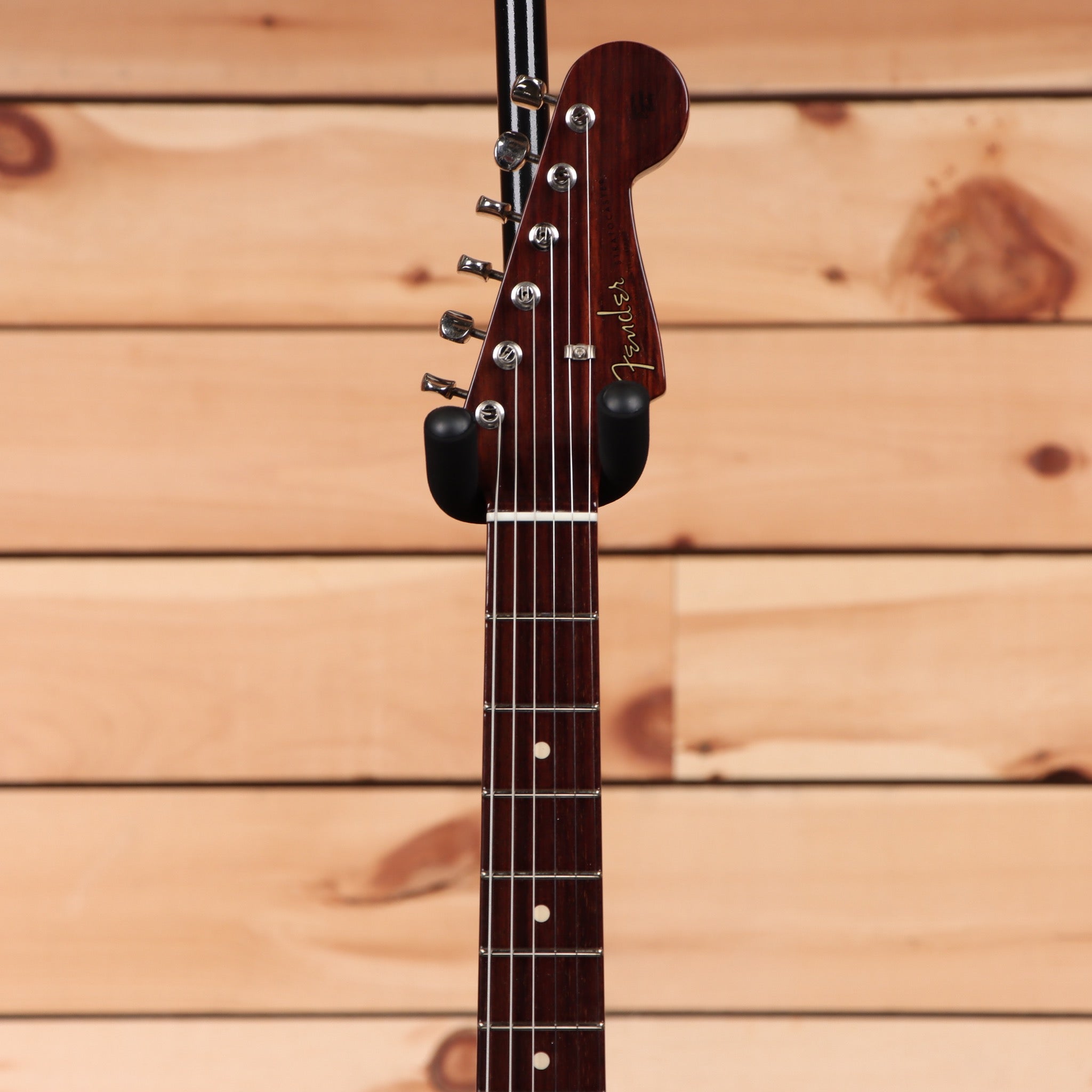 Fender Custom Shop Limited 1957 Stratocaster Closet Classic Aged Black electric guitar with single-coil pickups
