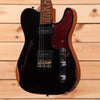 Fender Custom Shop Limited Dual P90 Thinline Telecaster Relic - Aged Black with Aged Natural Back and Sides