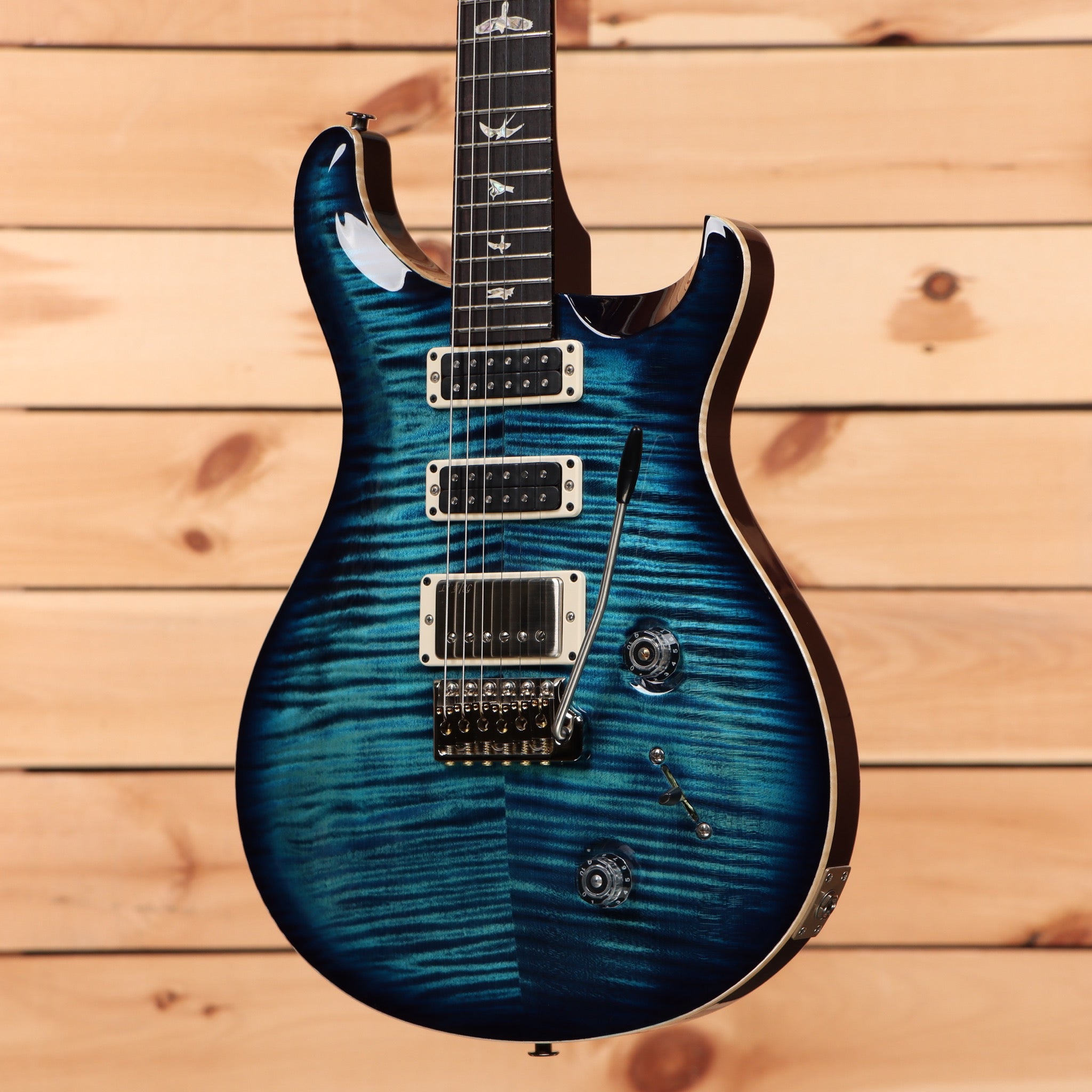 Paul Reed Smith Studio Cobalt Blue electric guitar with flamed maple top and humbucker pickups