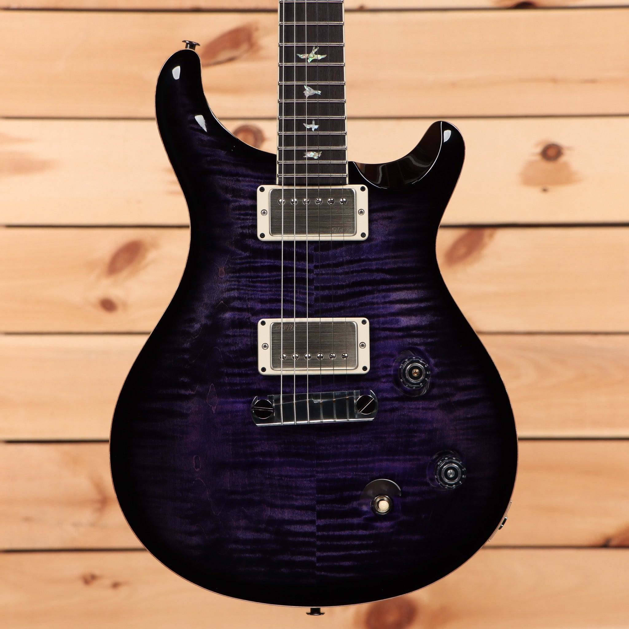 Paul Reed Smith McCarty 594 Double Cutaway electric guitar Purple Mist with humbucker pickups and flamed maple top