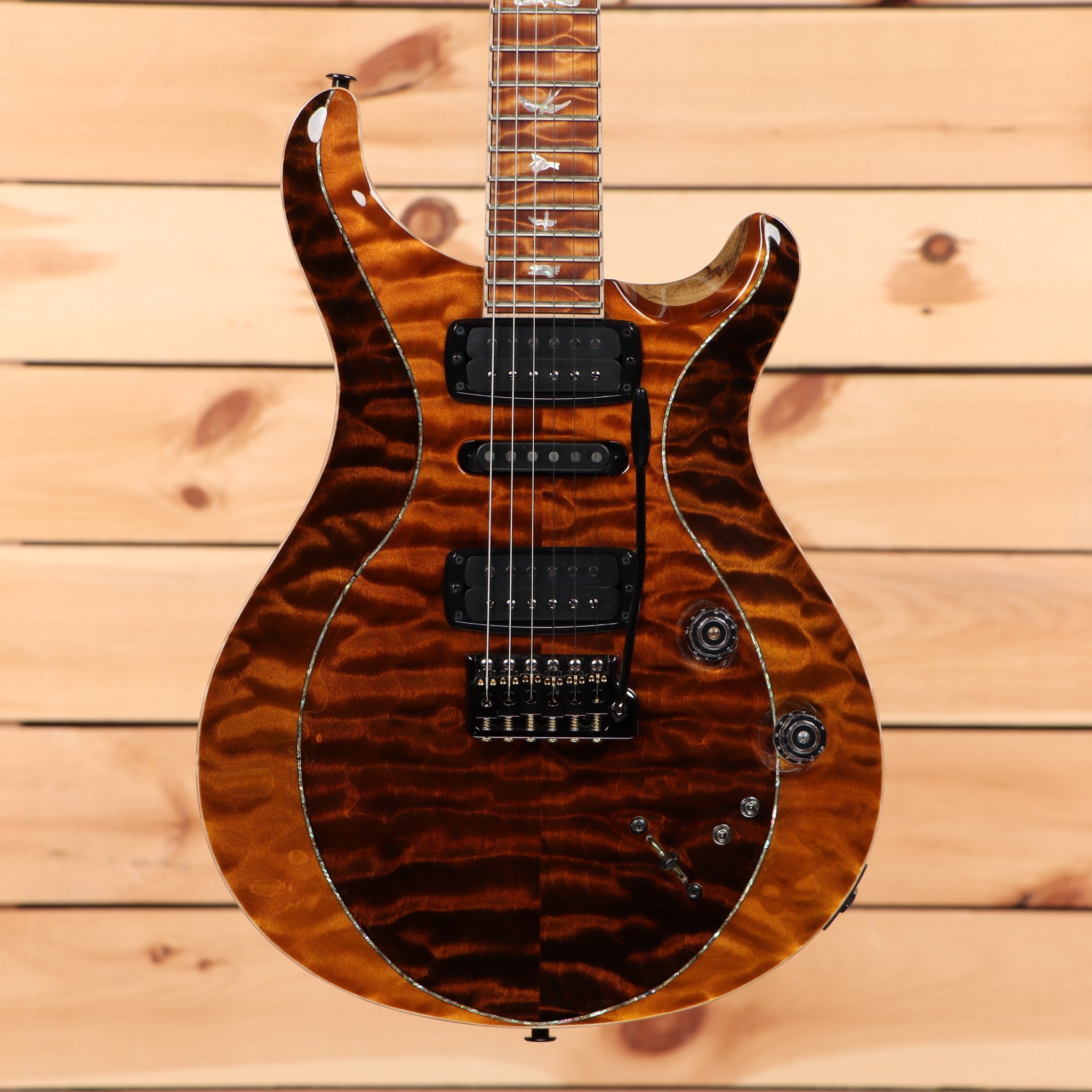 Paul Reed Smith Private Stock Modern Eagle V Sandstorm Fade electric guitar with flamed maple top and black humbuckers