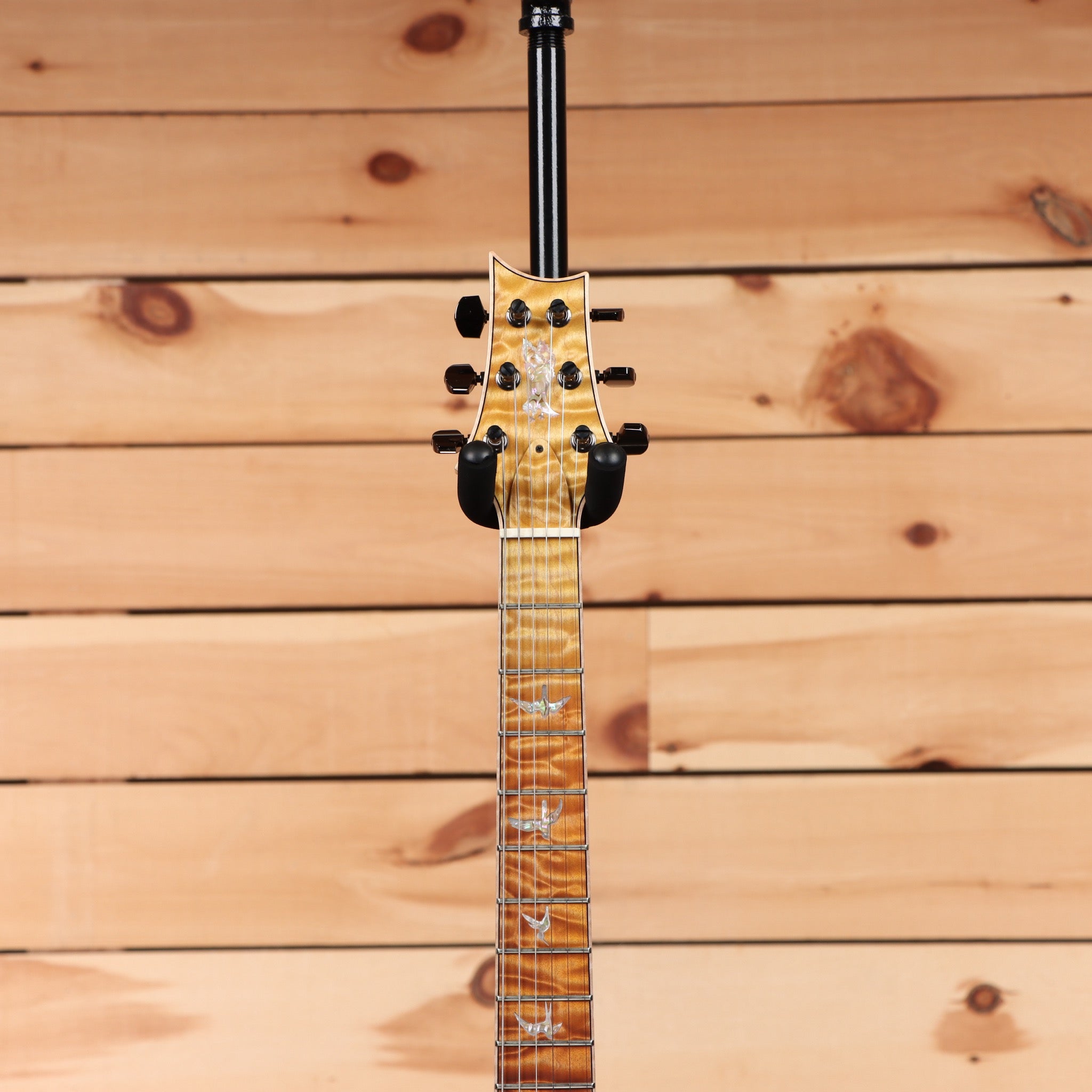 Paul Reed Smith Private Stock Modern Eagle V Sandstorm Fade electric guitar with flame maple top and bird inlay