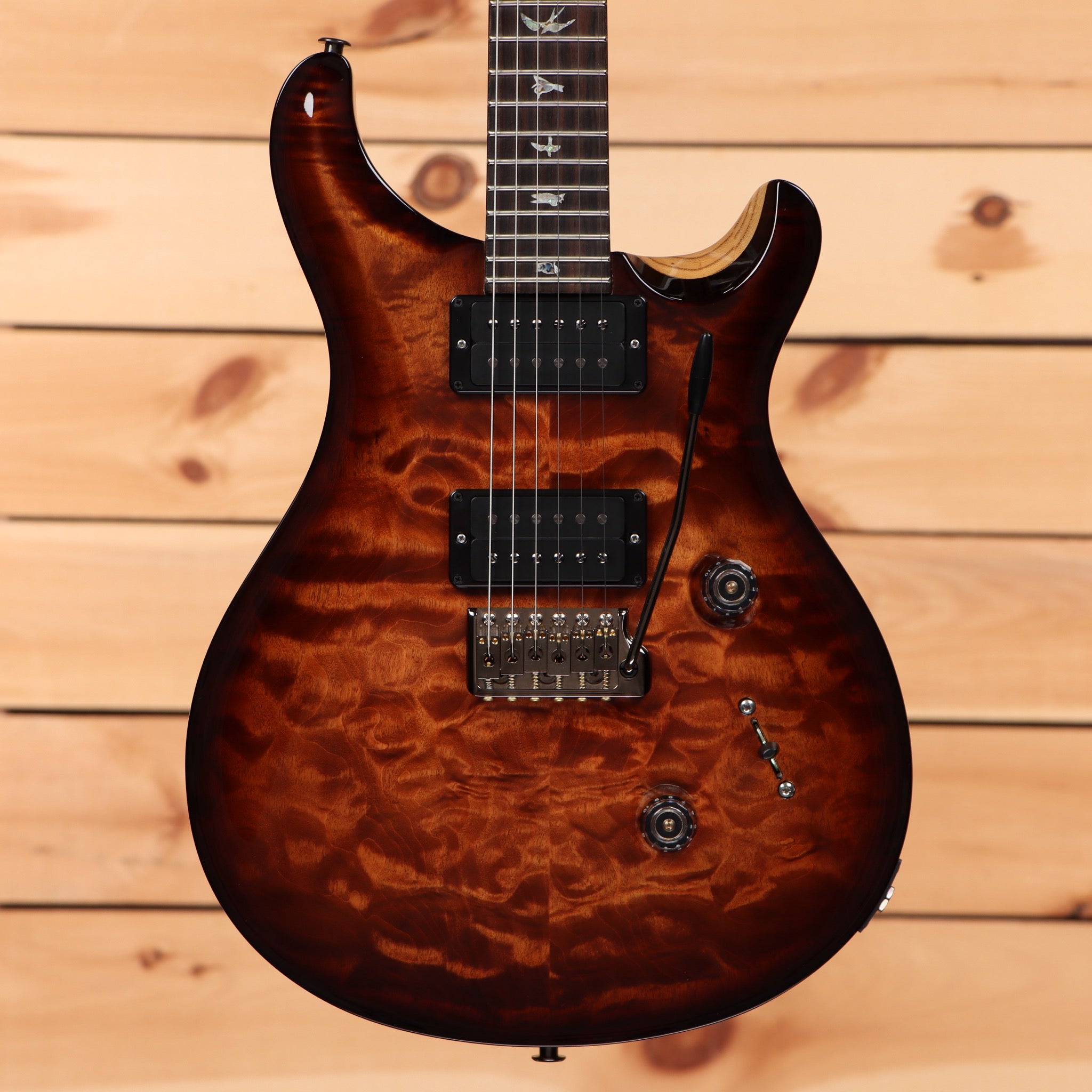 Paul Reed Smith Custom 24 Wood Library electric guitar Copperhead Burst with flamed maple top and dual humbuckers