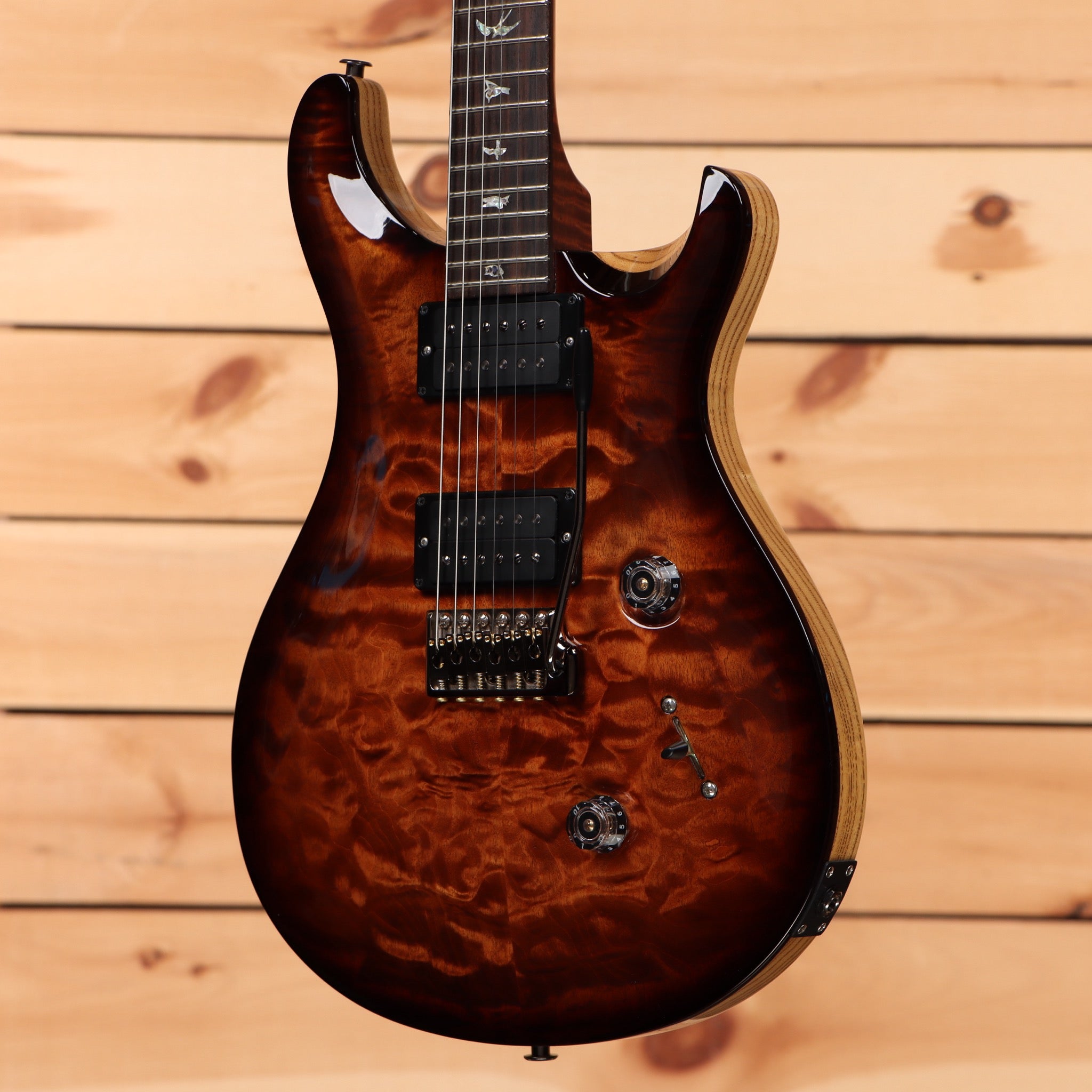 Paul Reed Smith Custom 24 Wood Library electric guitar Copperhead Burst with flame maple top and dual humbuckers