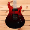 Paul Reed Smith Custom 24 Wood Library - Fire Red to Gray Black Fade