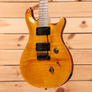 Paul Reed Smith Custom 24 Wood Library electric guitar Santana Yellow with flamed maple top and dual humbuckers