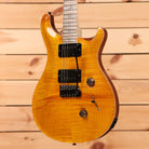 Paul Reed Smith Custom 24 Wood Library electric guitar Santana Yellow with flamed maple top and dual humbuckers