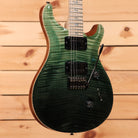 Paul Reed Smith Custom 24 Wood Library electric guitar Trampas Green Fade with flamed maple top and humbucker pickups
