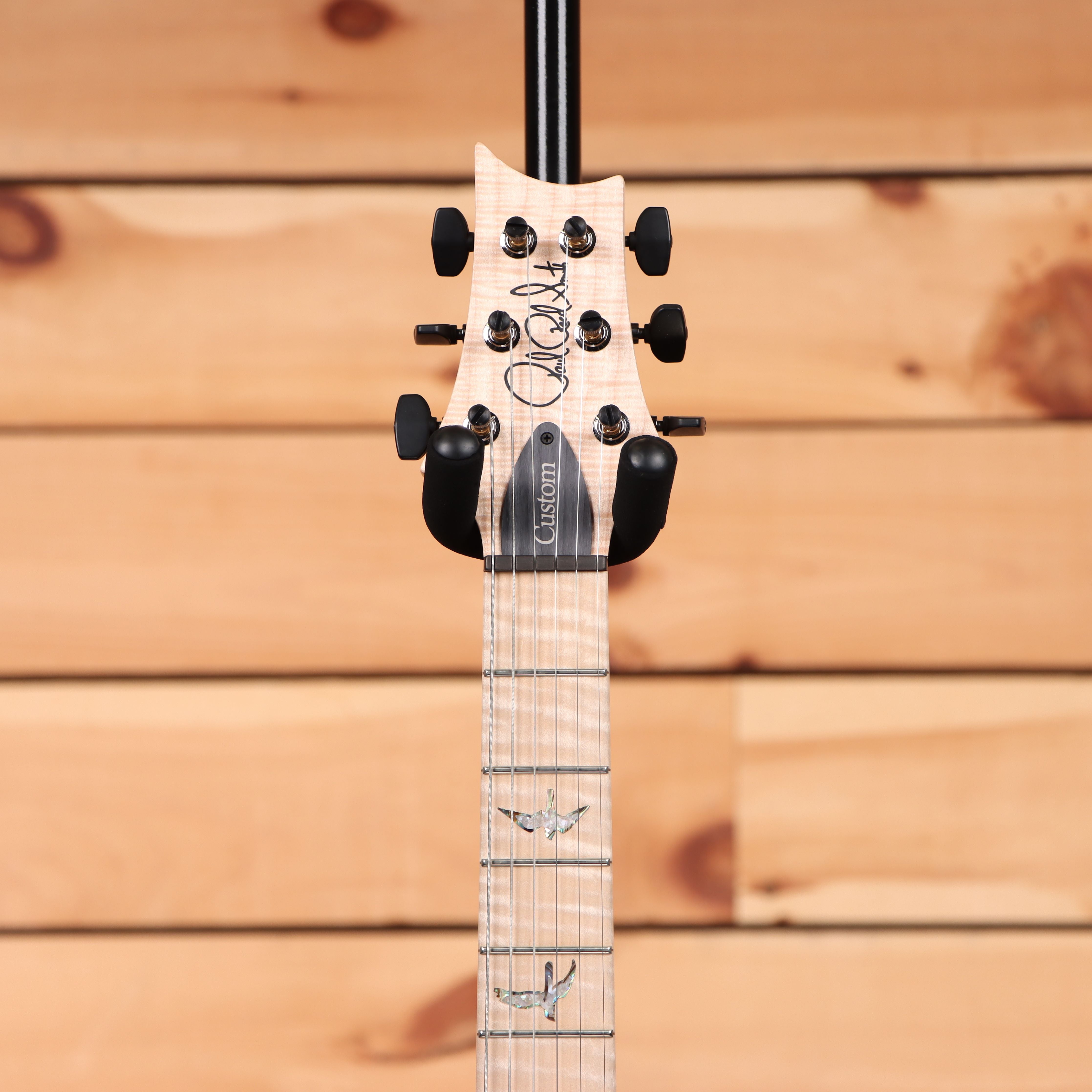 Paul Reed Smith Custom 24 Wood Library electric guitar Trampas Green Fade flame maple top with bird inlays