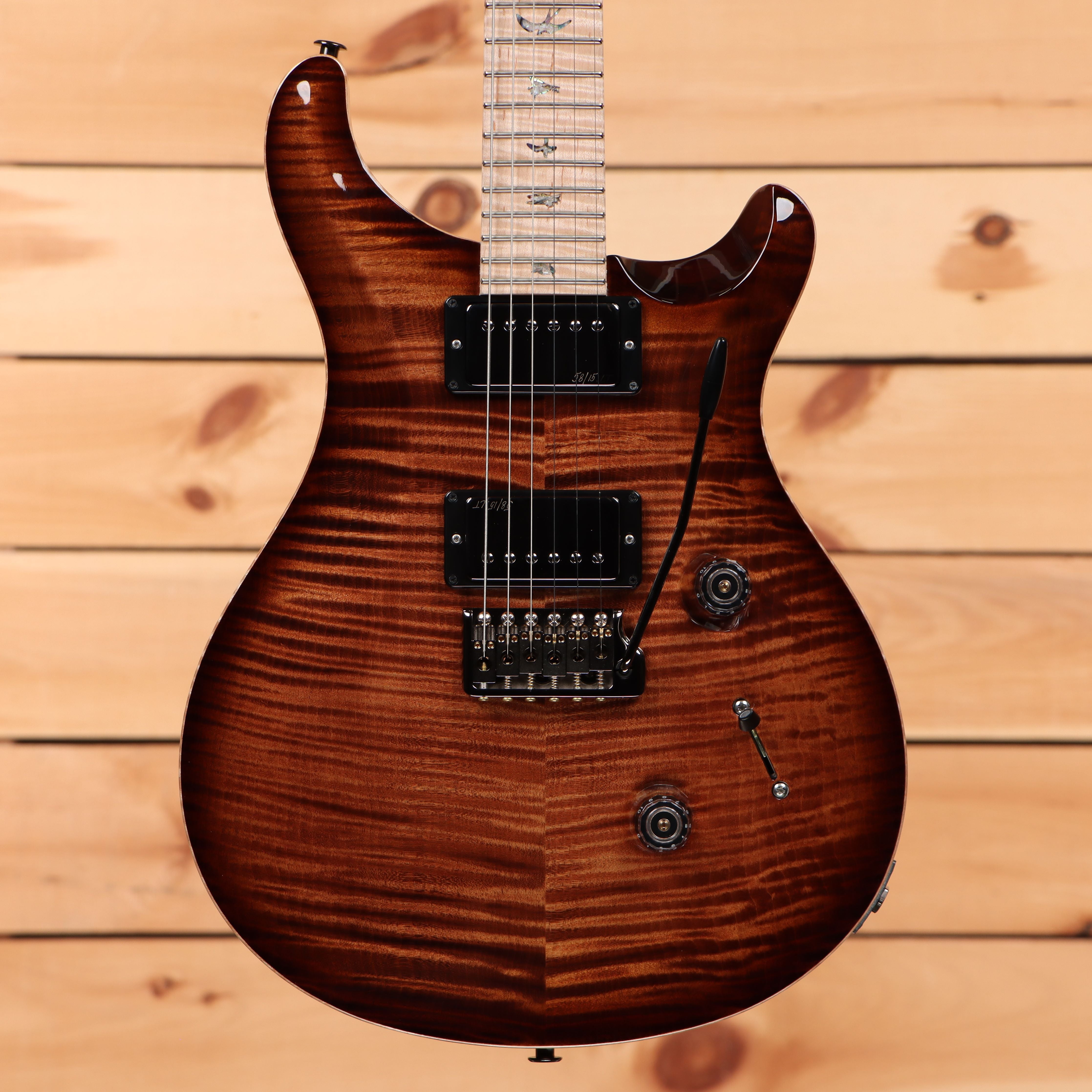 Paul Reed Smith Custom 24 Wood Library electric guitar Copperhead Burst flame maple top with dual humbuckers