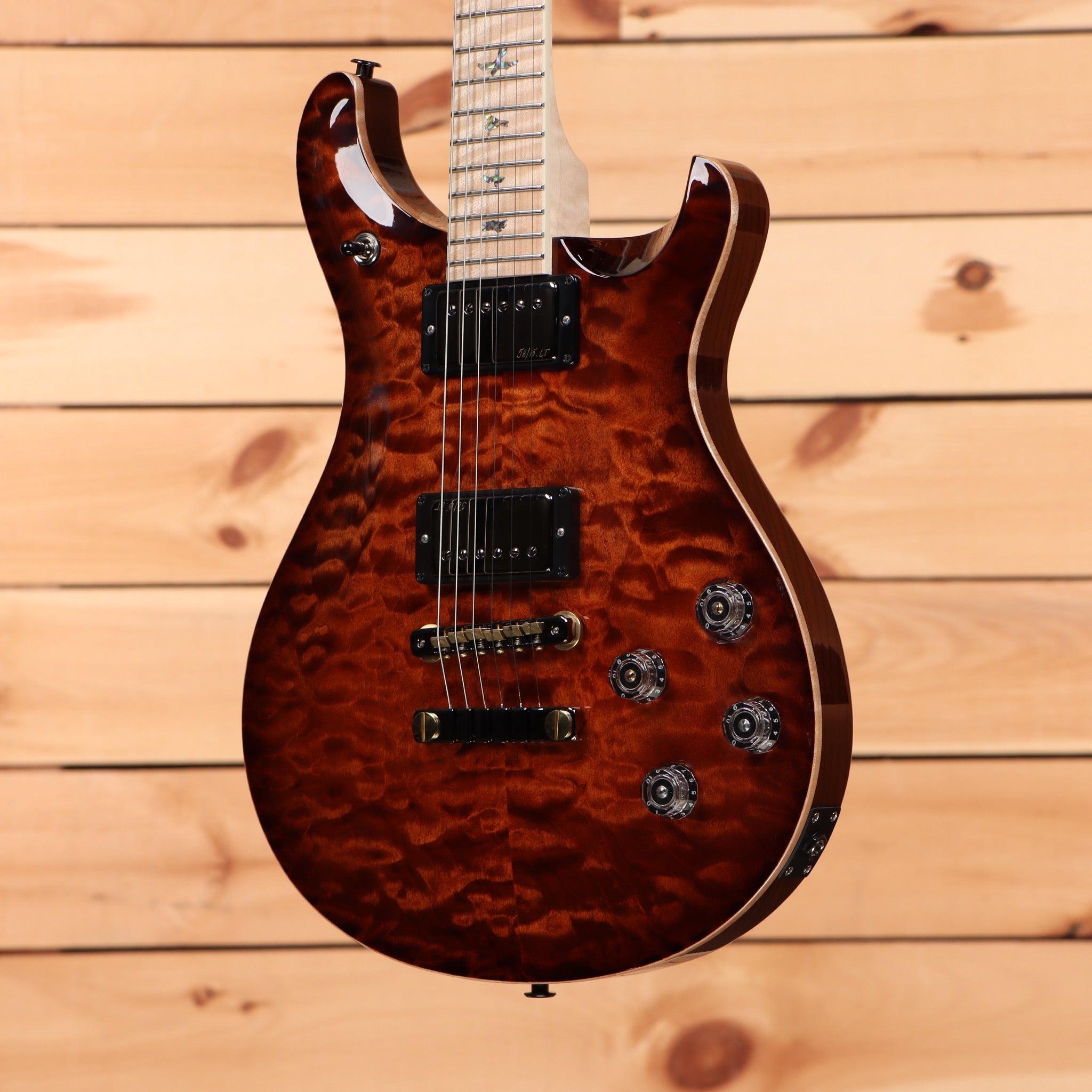 Paul Reed Smith McCarty 594 Wood Library electric guitar Copperhead Burst with flamed maple top and humbucker pickups