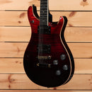 Paul Reed Smith McCarty 594 Wood Library electric guitar Fire Red to Gray Black Fade with African Blackwood and humbucker pickups